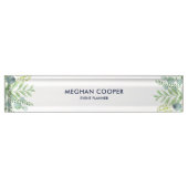 Fall Eukalyptus Berry Floral Schreibtisch Namenspl Namensplakette (Vorderseite)