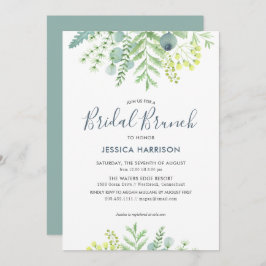 Fall Eukalyptus Floral Brautparty Brunch Einladung
