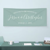 Fall Eukalyptus Solid Custom Wedding Banner (Messe)