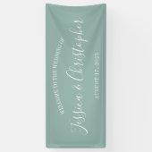 Fall Eukalyptus Solid Custom Wedding Banner (Vertikal)
