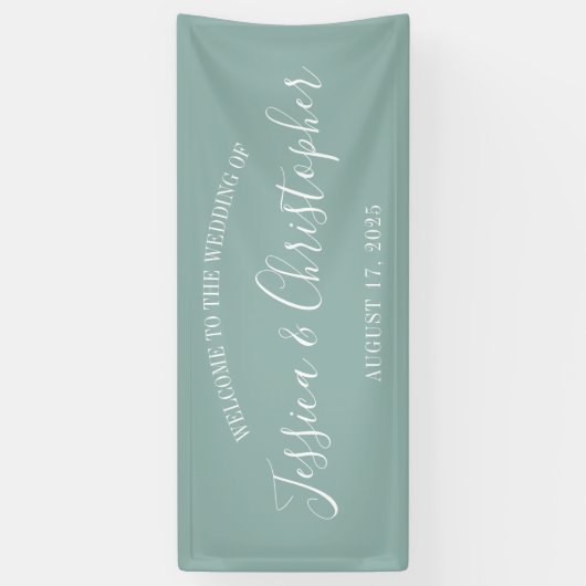 Fall Eukalyptus Solid Custom Wedding Banner (Vertikal)