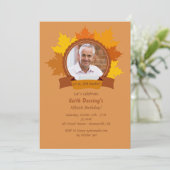 Fall-extravagante Foto-Einladung 2 Einladung (Stehend Vorderseite)