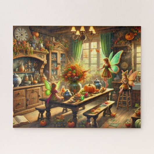 Fall Fairies Küche Ansammlung 520 Puzzle (Horizontal)