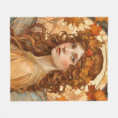Fall Fairy - Art Nouveau Fleece Blanket (Vorderseite (Horizontal))