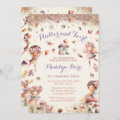 Fall Fairy Birthday Einladung - BK161 (Vorne/Hinten)