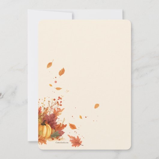 Fall Fairy Birthday Party Einladung (Rückseite)