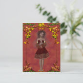 Fall Fairy Design 2 - Fantasy Postcard Postkarte (Stehend Vorderseite)