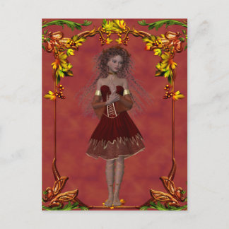 Fall Fairy Design 2 - Fantasy Postcard Postkarte