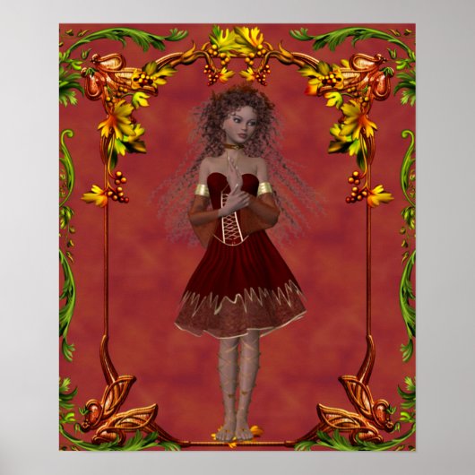 Fall Fairy Design 2 - Fantasy Print Poster (Vorne)