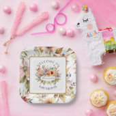 Fall Fairy Enchanted Floral Baby Girl Dusche Pappteller (Party)