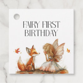 Fall Fairy Erster Geburtstag Vielen Dank mit einem Geschenkanhänger
