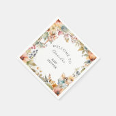 Fall Fairy Floral Hütte Garden Baby Dusche Serviette (Ecke)