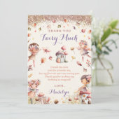 Fall Fairy Girl Geburtstag Danke Karte (Stehend Vorderseite)
