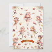 Fall Fairy Girl Geburtstag Danke Karte (Rückseite)