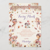 Fall Fairy Girl Geburtstag Danke Karte (Vorne/Hinten)