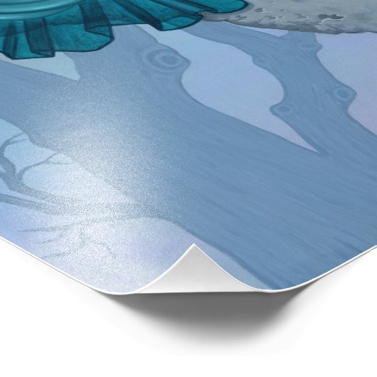 Fall Fairy Pumpkin Fantasy Art Fotodruck (Ecke)