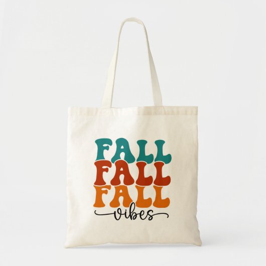 Fall Fall Fall Vibes Calligraphie Tragetasche (Vorne)