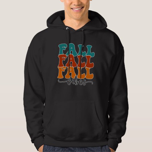 Fall Fall Vibes Typografie Hoodie (Vorderseite)