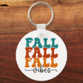 Fall Fall-Vibes-Typografie Schlüsselanhänger (Rückseite)