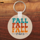 Fall Fall-Vibes-Typografie Schlüsselanhänger (Vorderseite)