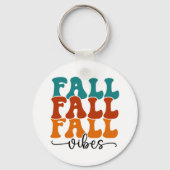 Fall Fall-Vibes-Typografie Schlüsselanhänger (Rückseite)