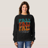 Fall Fall Vibes Typografie Script Womens Sweatshirt (Vorne ganz)