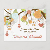 Fall Fantasy Floral Save the Date Postkarte (Vorderseite)