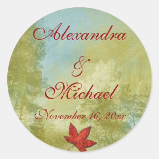 Fall Fantasy Runder Aufkleber