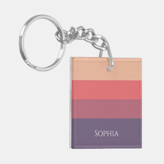 Fall-Farbstreifen - Acrylfarbstoff-Schlüsselanhäng Schlüsselanhänger (Vorderseite links)