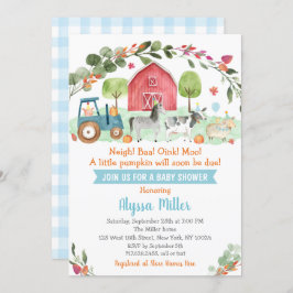 Fall Farm Pumpkin Baby Dusche Einladung
