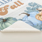 Fall Farmhouse Blue Pumpkin Patch Sherpadecke (3/4)