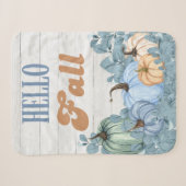 Fall Farmhouse Blue Pumpkin Patch Sherpadecke (Vorderseite (Horizontal))