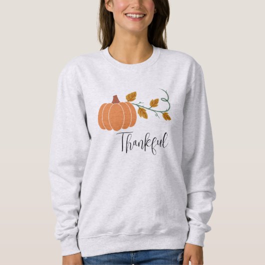 Fall Fashion Essentials: Danke, Pumpkin Sweatshirt (Vorderseite)