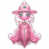 Fall Fashion Pink Steampunk Ghost Lady 32 Aufkleber (Vorderseite)