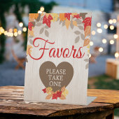 Fall Favor Bridal oder Hochzeit Sockelschild