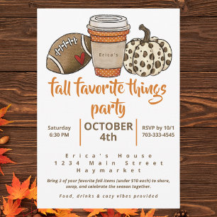 Fall Favorite Dinge Party Football Latte Pumpkin