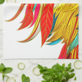 Fall Feather abstrakte Kunst Geschirrtuch (Gefaltet)