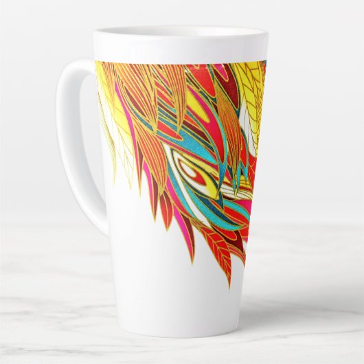 Fall Feather abstrakte Kunst Milchtasse (Linke Ecke)