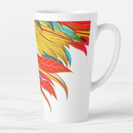 Fall Feather abstrakte Kunst Milchtasse (Rechts)