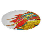 Fall Feather abstrakte Kunst Schneidebrett (Ecke)