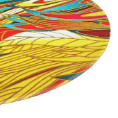 Fall Feather abstrakte Kunst Schneidebrett (Ecke)