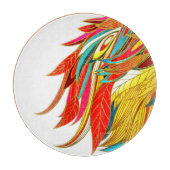 Fall Feather abstrakte Kunst Schneidebrett (Vorderseite)