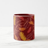 Fall Feathers 2-Tone Coffee Mug Zweifarbige Tasse (Mittel)