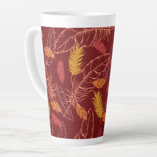 Fall Feathers Latte Mug Milchtasse (Linke Ecke)