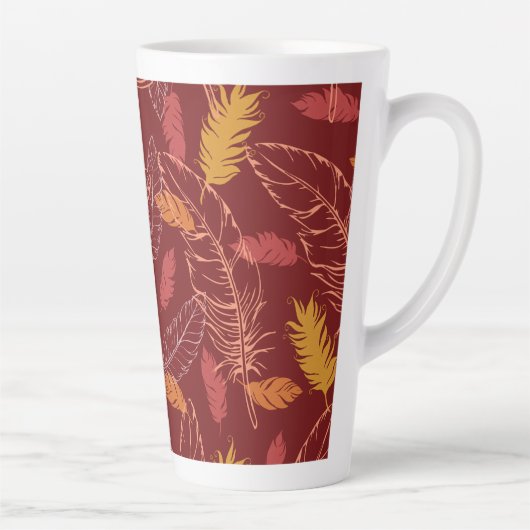 Fall Feathers Latte Mug Milchtasse (Rechts)