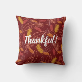 Fall Feathers Thankful/Blessed Throw Pillow Kissen