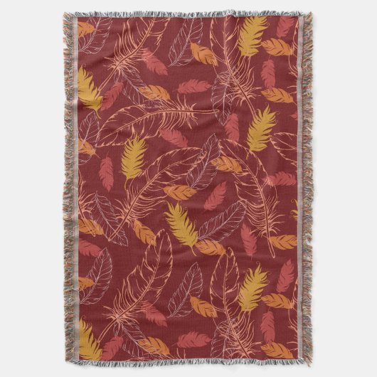 Fall Feathers Throw Decke (Vorderseite Vertikal)