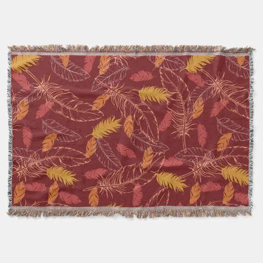Fall Feathers Throw Decke (Vorderseite)