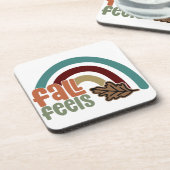 FALL FEELS Herbstregenbogen Getränkeuntersetzer (Linke Seite)