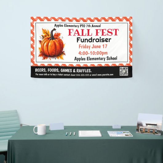 Fall fest Fundraiser PTO PTA Church Banner (Messeveranstaltung)